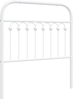 vidaXL - Hoofdbord - 90 - cm - metaal - wit