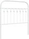 vidaXL - Hoofdbord - 90 - cm - metaal - wit