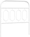 vidaXL - Hoofdbord - 90 - cm - metaal - wit
