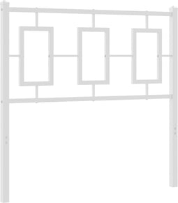 vidaXL - Hoofdbord - 90 - cm - metaal - wit