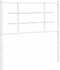 vidaXL - Hoofdbord - 90 - cm - metaal - wit