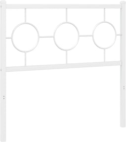 vidaXL - Hoofdbord - 90 - cm - metaal - wit