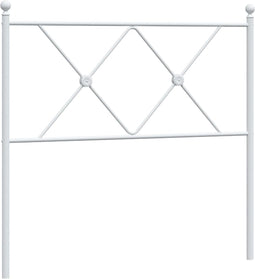 vidaXL - Hoofdbord - 90 - cm - metaal - wit