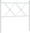 vidaXL - Hoofdbord - 90 - cm - metaal - wit