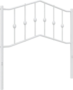 vidaXL - Hoofdbord - 90 - cm - metaal - wit