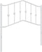 vidaXL - Hoofdbord - 90 - cm - metaal - wit