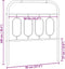 vidaXL - Hoofdbord - 90 - cm - metaal - wit