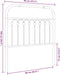 vidaXL - Hoofdbord - 90 - cm - metaal - wit