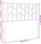 vidaXL - Hoofdbord - 90 - cm - metaal - wit