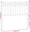 vidaXL - Hoofdbord - 90 - cm - metaal - wit