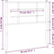 vidaXL - Hoofdbord - 90 - cm - metaal - wit