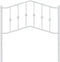 vidaXL - Hoofdbord - 90 - cm - metaal - wit