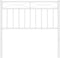 vidaXL - Hoofdbord - 90 - cm - metaal - wit