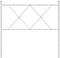 vidaXL - Hoofdbord - 90 - cm - metaal - wit