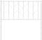 vidaXL - Hoofdbord - 90 - cm - metaal - wit