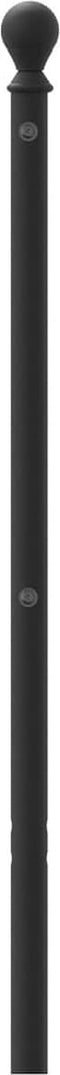vidaXL - Hoofdbord - 90 - cm - metaal - zwart
