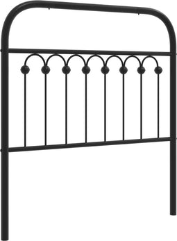 vidaXL - Hoofdbord - 90 - cm - metaal - zwart