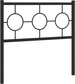 vidaXL - Hoofdbord - 90 - cm - metaal - zwart