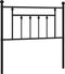 vidaXL - Hoofdbord - 90 - cm - metaal - zwart