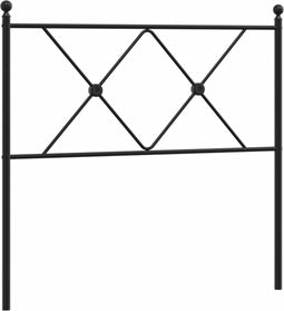 vidaXL - Hoofdbord - 90 - cm - metaal - zwart