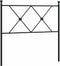 vidaXL - Hoofdbord - 90 - cm - metaal - zwart