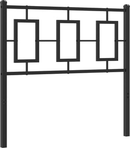 vidaXL - Hoofdbord - 90 - cm - metaal - zwart