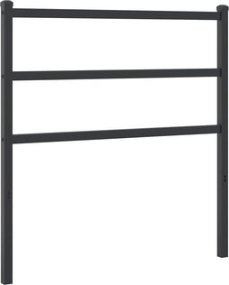vidaXL - Hoofdbord - 90 - cm - metaal - zwart