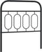 vidaXL - Hoofdbord - 90 - cm - metaal - zwart
