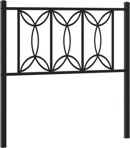 vidaXL - Hoofdbord - 90 - cm - metaal - zwart