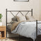 vidaXL - Hoofdbord - 90 - cm - metaal - zwart
