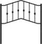 vidaXL - Hoofdbord - 90 - cm - metaal - zwart