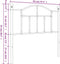 vidaXL - Hoofdbord - 90 - cm - metaal - zwart