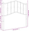 vidaXL - Hoofdbord - 90 - cm - metaal - zwart