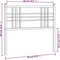 vidaXL - Hoofdbord - 90 - cm - metaal - zwart