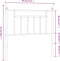 vidaXL - Hoofdbord - 90 - cm - metaal - zwart