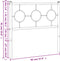 vidaXL - Hoofdbord - 90 - cm - metaal - zwart