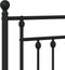 vidaXL - Hoofdbord - 90 - cm - metaal - zwart