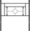 vidaXL - Hoofdbord - 90 - cm - metaal - zwart
