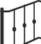 vidaXL - Hoofdbord - 90 - cm - metaal - zwart