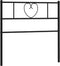 vidaXL - Hoofdbord - 90 - cm - metaal - zwart