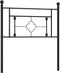 vidaXL - Hoofdbord - 90 - cm - metaal - zwart