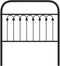 vidaXL - Hoofdbord - 90 - cm - metaal - zwart