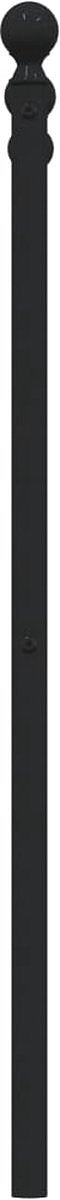 vidaXL - Hoofdbord - 90 - cm - metaal - zwart