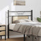 vidaXL - Hoofdbord - 90 - cm - spaanplaat - sonoma - eikenkleurig - hout - en - staal