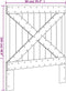 vidaXL - Hoofdbord - 90x104 - cm - massief - grenenhout