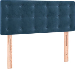 vidaXL - Hoofdbord - 90x5x78/88 - cm - fluweel - donkerblauw