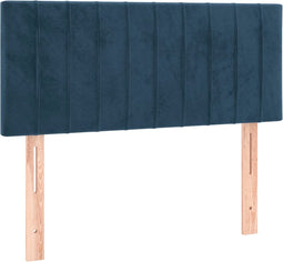 vidaXL - Hoofdbord - 90x5x78/88 - cm - fluweel - donkerblauw
