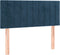 vidaXL - Hoofdbord - 90x5x78/88 - cm - fluweel - donkerblauw