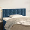 vidaXL - Hoofdbord - 90x5x78/88 - cm - fluweel - donkerblauw