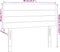 vidaXL - Hoofdbord - 90x5x78/88 - cm - fluweel - donkerblauw